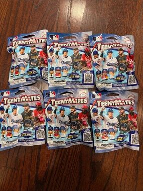 NWT TeenyMates MLB Blind Bag Figure - Blue Packaging (Pack of 6)